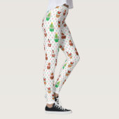 Leggings Cupcakes Festifs Yummy sur Pois rouge et vert (Droite)