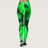 Leggings Curling vert citron vert et noir, avec ombre ? (Dos)