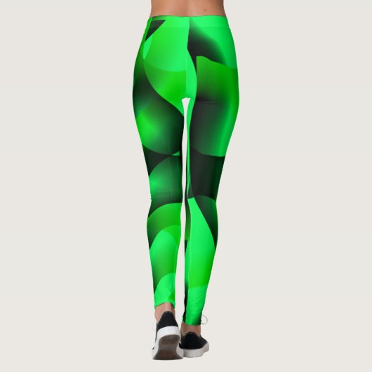 Leggings Curling vert citron vert et noir, avec ombre ? (Dos)