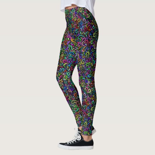Leggings Curly Q multicolore (Gauche)