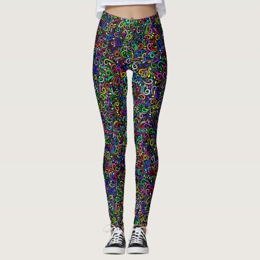Leggings Curly Q multicolore (Devant)