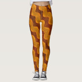 Leggings Curva laranja e pontos dourados sobre fundo (Devant)