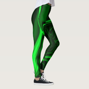 Leggings Curvas les contourne de imagem verde escura.