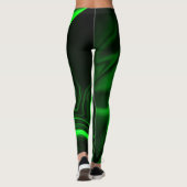 Leggings Curvas les contourne de imagem verde escura. (Dos)