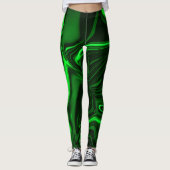 Leggings Curvas les contourne de imagem verde escura. (Devant)
