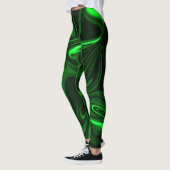 Leggings Curvas les contourne de imagem verde escura. (Gauche)