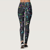 Leggings Custom Iridescent Abstract Stained Glass Pattern (Dos)
