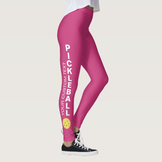 Leggings Custom Pickleball Club Team Your Text Fun Sport (Droite)
