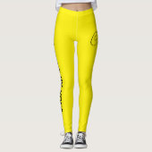 Leggings Custom Print Yoga Crew Bright Yellow (Devant)