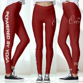 Leggings Custom Print Yoga Crew Deep Red