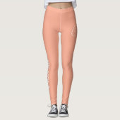 Leggings Custom Print Yoga Crew Peach (Devant)
