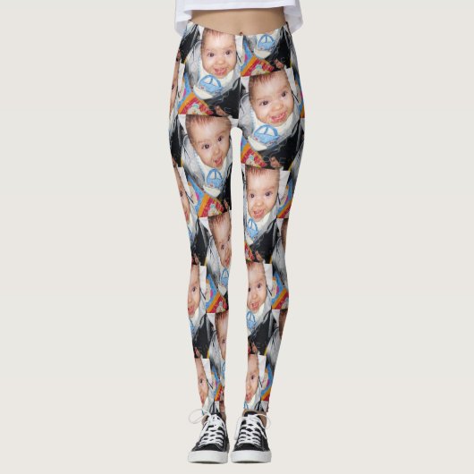 Leggings Customisez-le avec votre motif photo (Devant)