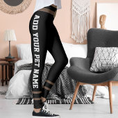 Leggings Customized Pet Lover Brown Belt Brass Buckle Black