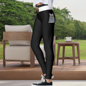 Leggings Customized White Black Pet Cat Lover Custom Made