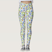 Leggings Cut paper snowflakes multicolored on white (Devant)