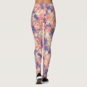 Leggings Cute Abstract Purple And Pink Camouflage Pattern. (Dos)