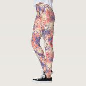 Leggings Cute Abstract Purple And Pink Camouflage Pattern. (Gauche)