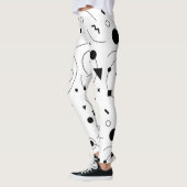 Leggings Cute Abstrait Motif noir et blanc (Gauche)
