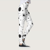 Leggings Cute Abstrait Motif noir et blanc (Droite)