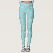 Leggings Cute Alpaca Llama Cactus Motif 2 (Devant)