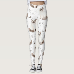 Leggings Cute Amoureux de les chats Cadeau Aquarelle Ragdol