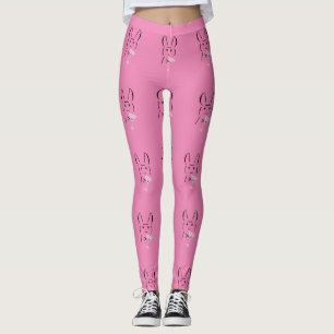 Leggings Cute Ascii lapin tenant martini Thunder_Cove