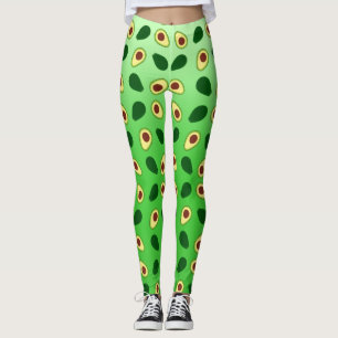 Leggings Cute Avocados tranche été vert dégradé Motif