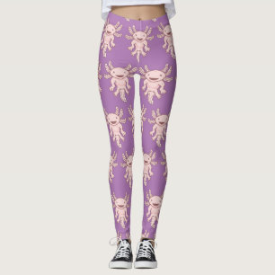 Leggings Cute Axolotl rose Thunder_Cove