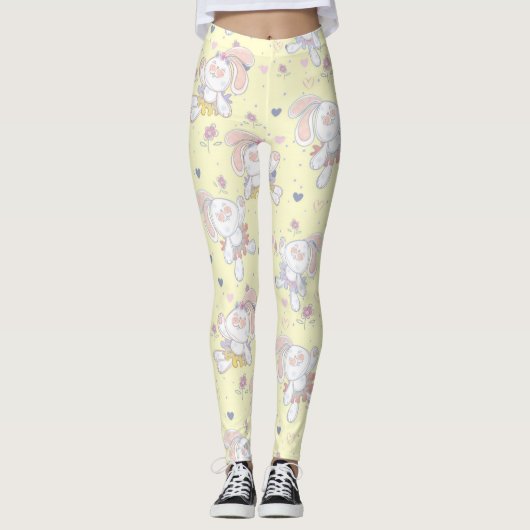 Leggings Cute Ballerinas Bunnies (Devant)