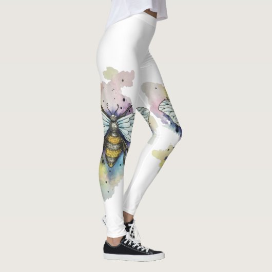 Leggings Cute Bee And Rainbow Wash (Droite)