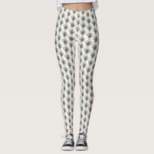 Leggings Cute Bee And Rainbow Wash