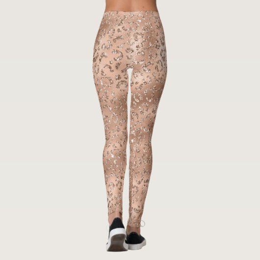 Leggings Cute Black Cheetah Leopard Motif d'impression (Dos)