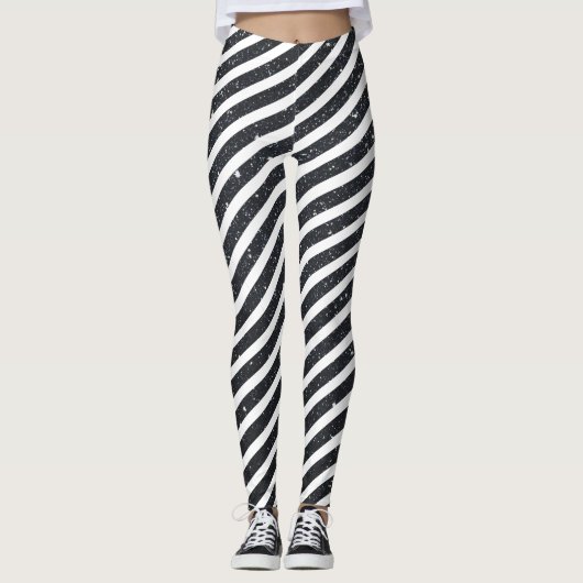 Leggings Cute Black White Candy Parties scintillant Motif (Devant)