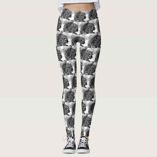 Leggings Cute Bristly Hedgehog Thunder_Cove (Devant)