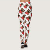 Leggings Cute Brown Ours Coeur Aimer Vous Valentines motif (Dos)