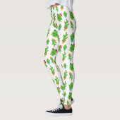 Leggings Cute Cactus, Green Cactus, Motif Cactus (Gauche)