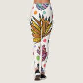Leggings Cute Cactus Vintage Motif sans couture (Dos)