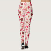 Leggings Cute Candy & Sweets Valentine Seamless Pattern (Dos)