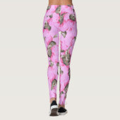Leggings Cute Chat dans un Motif Casquette rose Random (Dos)