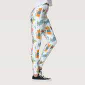 Leggings Cute Chat En Fleurs Motif Jardin (Droite)