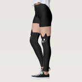 Leggings Cute Chat Face Nouveauté Amusant (Gauche)