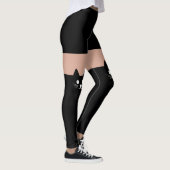 Leggings Cute Chat Face Nouveauté Amusant (Droite)
