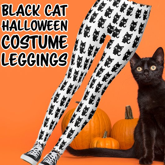 Leggings Cute Chats Noirs Kitty Costume d'Halloween