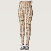 Leggings Cute Cheetah Lover Faune Art avec accents de coeur (Devant)