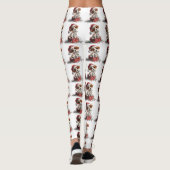 Leggings Cute Christmas Puppy on Gift Box (Dos)