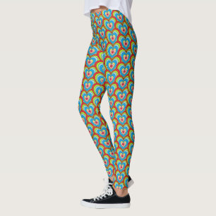 Leggings Cute coloré Rainbow Hearts Motif