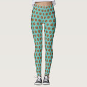 Leggings Cute Cookies Foodie Turquoise Bleu (Devant)