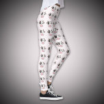 Leggings Cute Cow Pink Leging<br><div class="desc">Un motif de Vache mignonne en dessin animé sur une jambe rose : une idée cadeau pour une petite amie ou une personne qui aime les animaux !</div>
