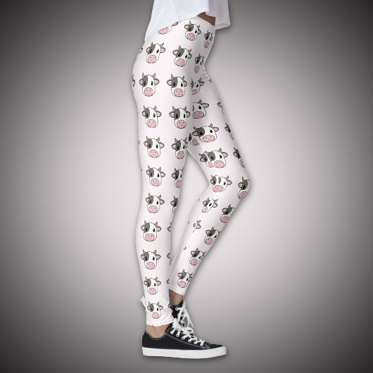 Leggings Cute Cow Pink Leging