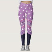 Leggings Cute Custom Purple Super Hero Junet14 juillet (Devant)